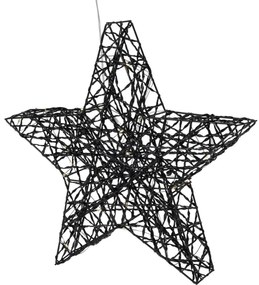 Gwiazda świąteczna LED Blackwire czarny, 30 x 30 cm