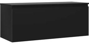 Mexen Orio szafka łazienkowa podumywalkowa 120 cm z blatem, 1 szuflada, czarna mat - 91A10-12047-1-BFC71