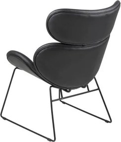 Designerski fotel z czarnej ekoskóry Cazar