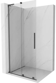 Mexen Velar L ścianka prysznicowa rozsuwana Walk-in 110 x 200 cm, transparent 8 mm, gun gray szczotkowany - 871-110-003-03-66