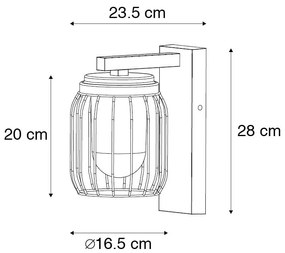 Zewnetrzna Nowoczesny Kinkiet / Lampa scienna zewnętrzny czarny IP44 - Luc Nowoczesny Oswietlenie zewnetrzne