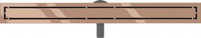Mexen Flat 360° M13 odpływ liniowy obrotowy 2w1 80 cm, różowe złoto - 1610080-40