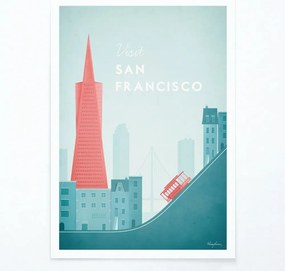 Plakat Travelposter San Francisco, 30 x 40 cm