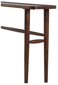 Brązowa konsola z litego drewna akacjowego 30x120 cm Qiano – Light &amp; Living