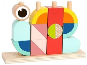 Tooky toy  kreatywne drewniane klocki przestrzenne 3d krab