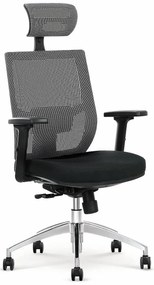 Szaro Obrotowy Czarny Ergonomiczny Fotel Biurowy Z Systemem Multiblock S4-P60