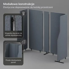 Parawan akustyczny SADIE Carbon Fog 260/145 cm