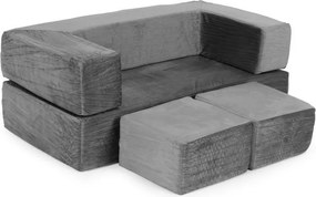 Modułowa sofa piankowa, dziecięca Twino, kolor szary