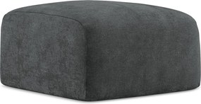 Pufa - z tkaniny szenilowej - ciemny szary - LEILA