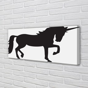 Obraz drukowany na płótnie Mistyczny Czarny Jednorożec