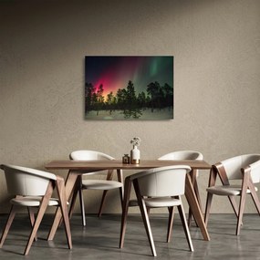 Obraz na szkle - zorza polarna (70x50 cm)