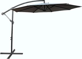 Parasol ogrodowy ASTER ochrona UV w kolorze jasnoszarym waga 12,1 kg wymiary 300x300x45 cm
