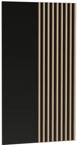 Czarny panel ścienny z lamelami F4-B26