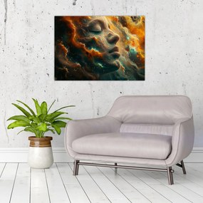 Obraz na szkle - Twarz w kosmosie (70x50 cm)