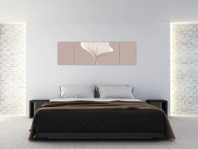 Obraz - Beżowe liście N⁰3 (170x50 cm)