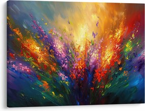 Obraz - Abstrakcja kwiatów (70x50 cm)