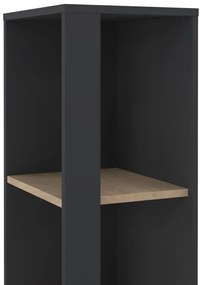 Antracytowo-naturalny regał w dekorze dębu 41x205 cm Sign – Tvilum