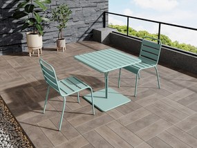 Stół ogrodowy metalowy dł. 80 cm - Migdałowa zieleń - MIRMANDE marki MYLIA