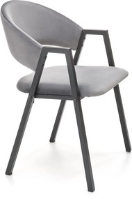 Velvetowe krzesło z podłokietnikami K473