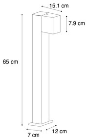 Zewnetrzna Przemysłowa stojąca lampa zewnętrzna rdzawy brąz 65 cm IP44 - BalenoPrzemysłowy Oswietlenie zewnetrzne