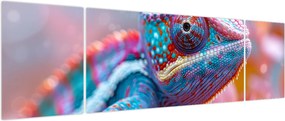 Obraz - Kolorowy kameleon (170x50 cm)