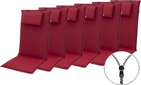 Doppler ELEGANT 2428 - zestaw 6 szt. poduszek na krzesło z wysokim oparciem