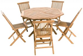Zestaw teak ogrodowy FOXI I. 1 + 5 (poduszki GRATIS)