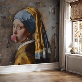 Fototapeta - Nowoczesna dziewczyna z perłą (196x136 cm)