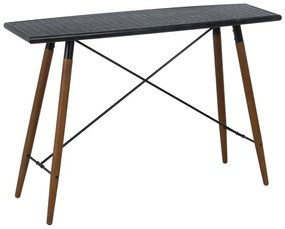 Czarna metalowa konsola 38x120 cm Oslo – Ixia