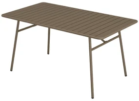 Stół ogrodowy dł. 160 cm z metalu - Taupe - MIRMANDE marki MYLIA