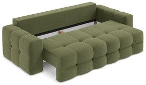Zielona rozkładana sofa z materiału bouclé 255 cm Milu – Makamii