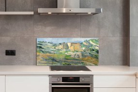 Szklany Panel Domy w Prowansji - Paul Cézanne