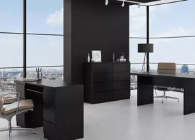 Minimalistyczna komoda Malwa 120 z 8 szufladami bez uchwytów