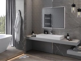 Mexen Erma lustro łazienkowe podświetlane 100 x 80 cm, LED 6000K, antypara, rama czarna - 9814-100-080-611-70