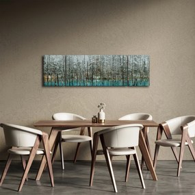 Obraz - Turkusowy staw, Biei, Japonia (170x50 cm)