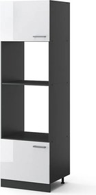 Szafka do mikrofalówki biały wysoki połysk 60x57.2x206.8 r-line