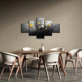 Obraz złotych abstrakcyjnych kul (125x70 cm)