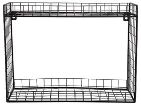Czarna wielopoziomowa stalowa półka 40 cm Reja – PT LIVING