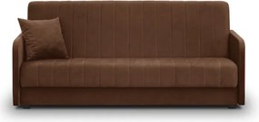 Sofa z Funkcją Spania PORTO Wersalka Rozkładana Dwuosobowa Ciemnobrązowa Nowoczesna do Salonu