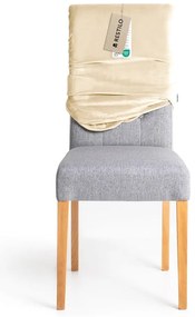 Beżowe elastyczne pokrowce na krzesło zestaw 4 szt. 48 cm Sento – Restilo