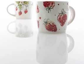 Kubek ceramiczny w truskawki STRAWBERRY, 450 ml