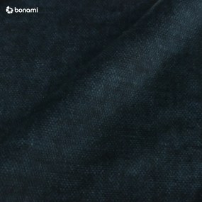 Ciemnoniebieske tapicerowane łóżko dwuosobowe ze schowkiem ze stelażem 160x200 cm Jade – Bobochic Paris