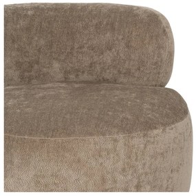 Brązowy fotel z tkaniny szenilowej Birch – Ixia