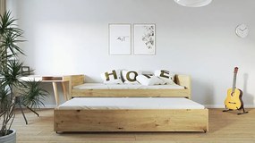 Modułowa szuflada ze stelażem pod łóżko dąb artisan R1-F76
