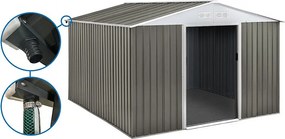 Metalowa szopa ogrodowa "Dallas" - 15,16 m² z rynną - Taupe