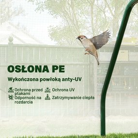 Outsunny Mini Szklarnia Tunel Foliowy Odporny na Warunki Atmosferyczne Łatwy Transport Zielony 99x71x60cm | Aosom PL