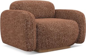 Pomarańczowy/brązowy fotel Ailani – Makamii