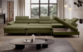 Narożnik EMPOLI XL w układzie U Lewostronny z funkcją spania Lewostronny w ktaninie AUSTIN 20 WERSAL