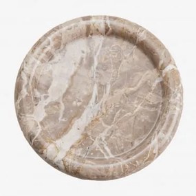 Okrągła Taca Na Drobiazgi Ø20 Cm Z Marmuru Velmar Naturalne Kolory Marmuru - Sklum