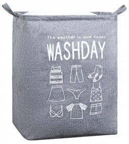 Kosz na pranie ze sznurkiem WASHDAY 50x40x50 cm